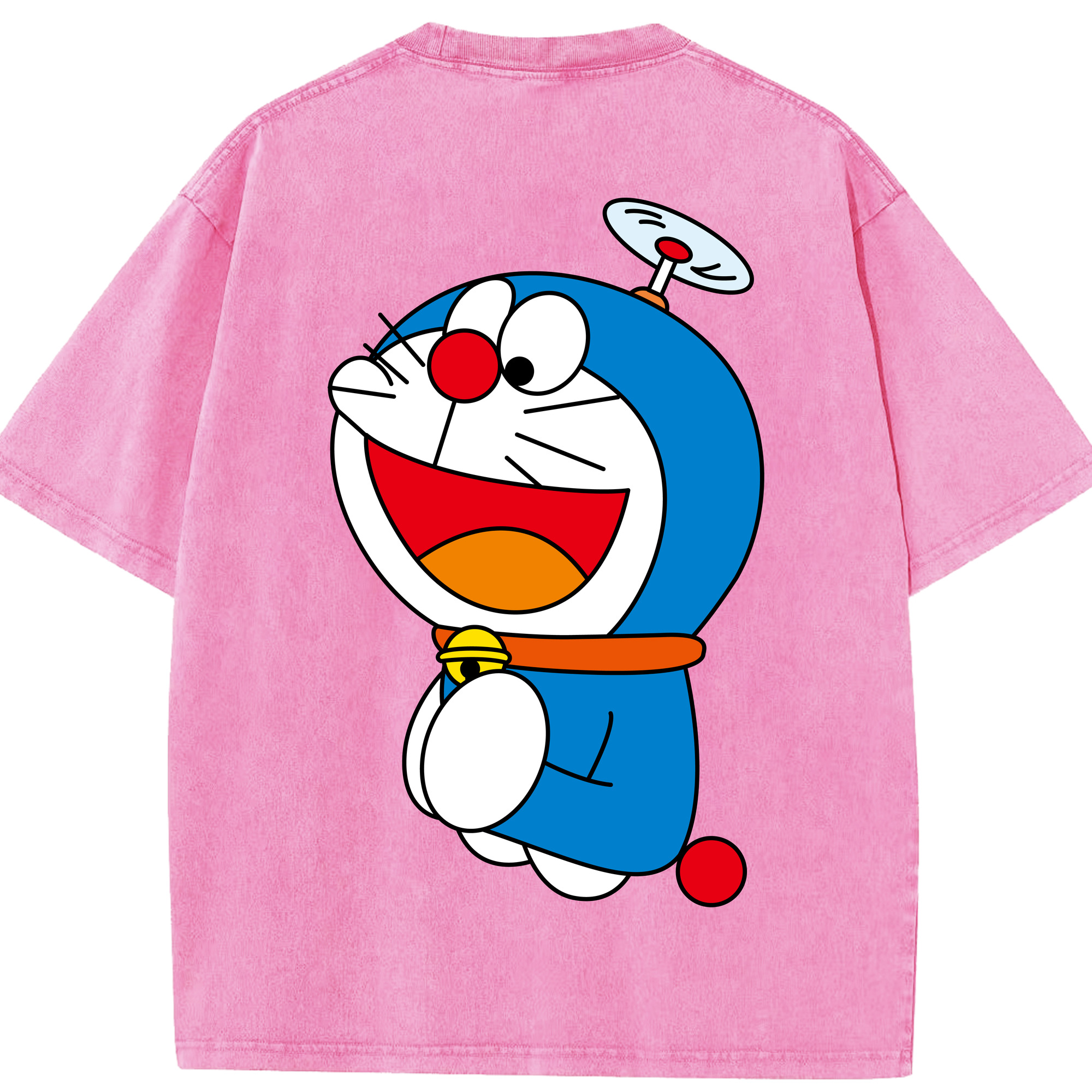 （画像用） ドラえもん Doraemon 綿100% ヴィンテージ風 半袖Tシャツ（背面プリント）